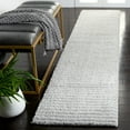 thumbnail image 2 of SAFAVIEH Tahoe Candyce Solid Shag Runner Rug, Light Grey, 2' x 9', 2 of 8