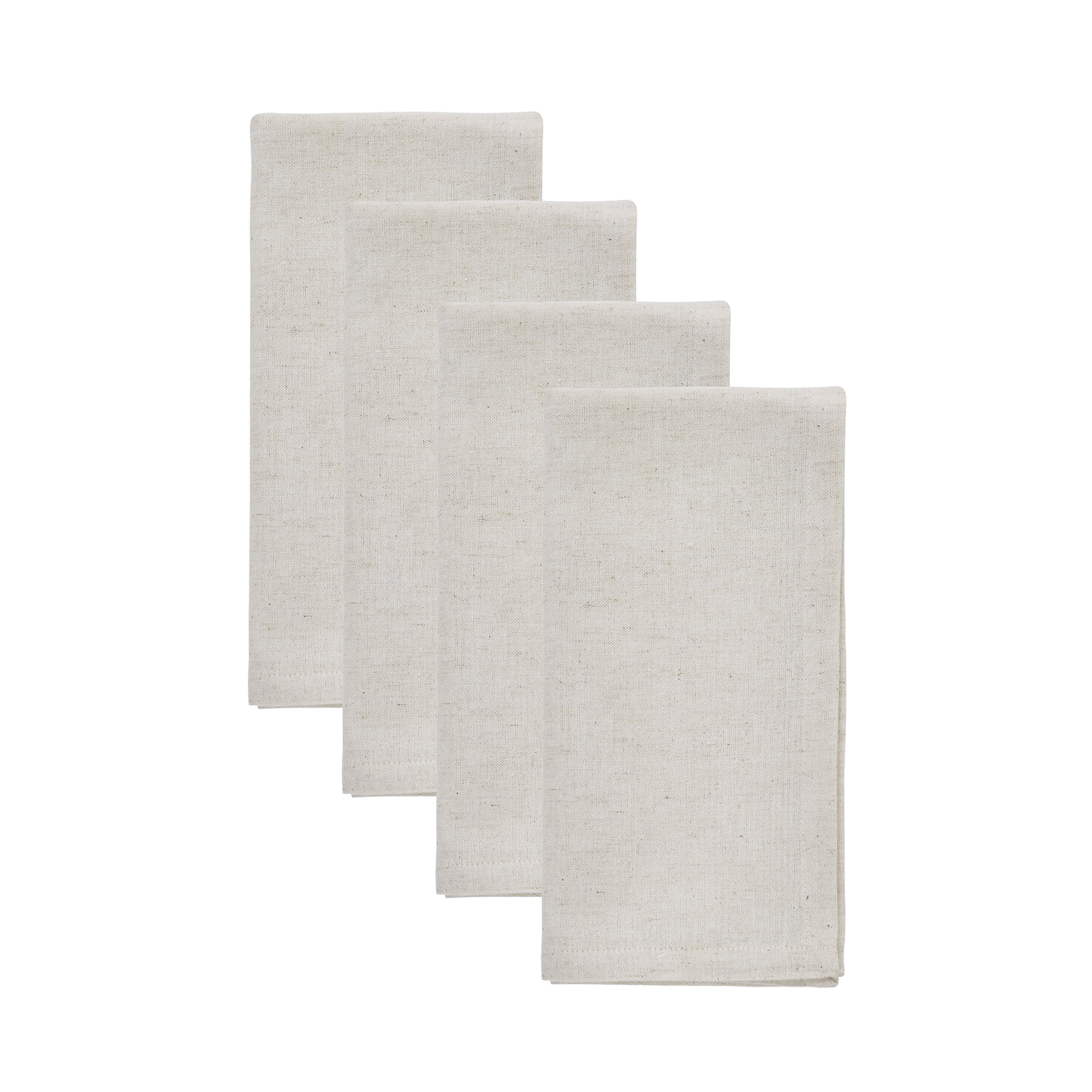 My Texas House Solid Cloth Dinner Table Napkins, 4 Pieces, Beige