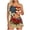 Brown #1, variant on 3 Piece Matching Sets for Women 4th of July Scoop Neck Tank Top Twist Side Split Hem Skort with Inner Panties Summer Outfits for Beach Wear