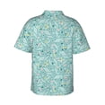 thumbnail image 6 of Wukai Geometric Elements Men's Hawaiian Shirt Short Sleeve Casual Button Down Summer Beach Aloha Shirt Tropical Print Holiday Party, 6 of 8