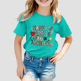 thumbnail image 2 of FhsagQ T-Shirt Décontracté Imprimé Mode Manches Courtes Col Rond Ample pour Filles, Taille 7/8 Vert Menthe 8-9 Ans, 2 of 4