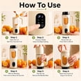thumbnail image 6 of STARBIAO Portable Blender 19.6 oz Personal Juicer Cup, USB-C Rechargeable Mini Blender for Shakes & Smoothies, 12-Blade Stainless Steel, 4 Modes, Digital Display, Self-Cleaning, Beige, 6 of 13