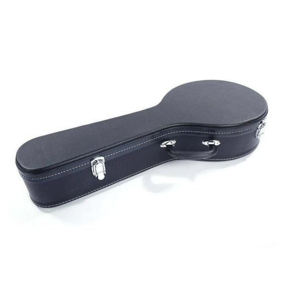 Wqmh High Quality A-Style Mandolin Hard Case, Deluxe Leather Hard-Shell Carrying Case, Wooden Protective Case with Plush Interior