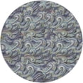 thumbnail image 2 of Addison Rugs Dream Shag Premium Machine Washable Transitional Mosaic Waves Stormy Round Rug, 8' x 8', 2 of 8