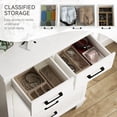 thumbnail image 3 of DSstyles Dresser with 6 Drawers for Bedroom, Vintage Design Wood Drawer Dresser Chest of Drawers for Closet, Living Room, Hallway, Kids Bedroom (White), 3 of 8