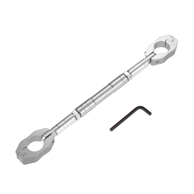 1 Juego 22mm Moto Equilibrio Barra Travesaño Manillar Plata Tono