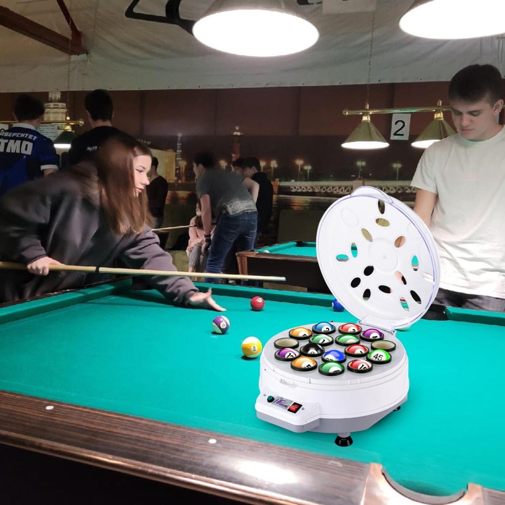 Automatic Pool Ball Cleaner Machine - 110V Electric Washer & Polisher for Pool Halls, Gyms