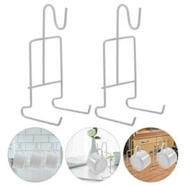 ULTNICE tea cup display stand Tea Cup Saucer Display Stand Iron White 1Pack for Glass Cabinet