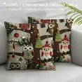 thumbnail image 3 of Orinice Owls Christmas Decorations Graphic Decorative Cushion Throw Pillow Cover for Home Couch Living Room Bed Sofa Winter Soft and Durable Car Couch Bedroom 1PC 24x24in, 3 of 5