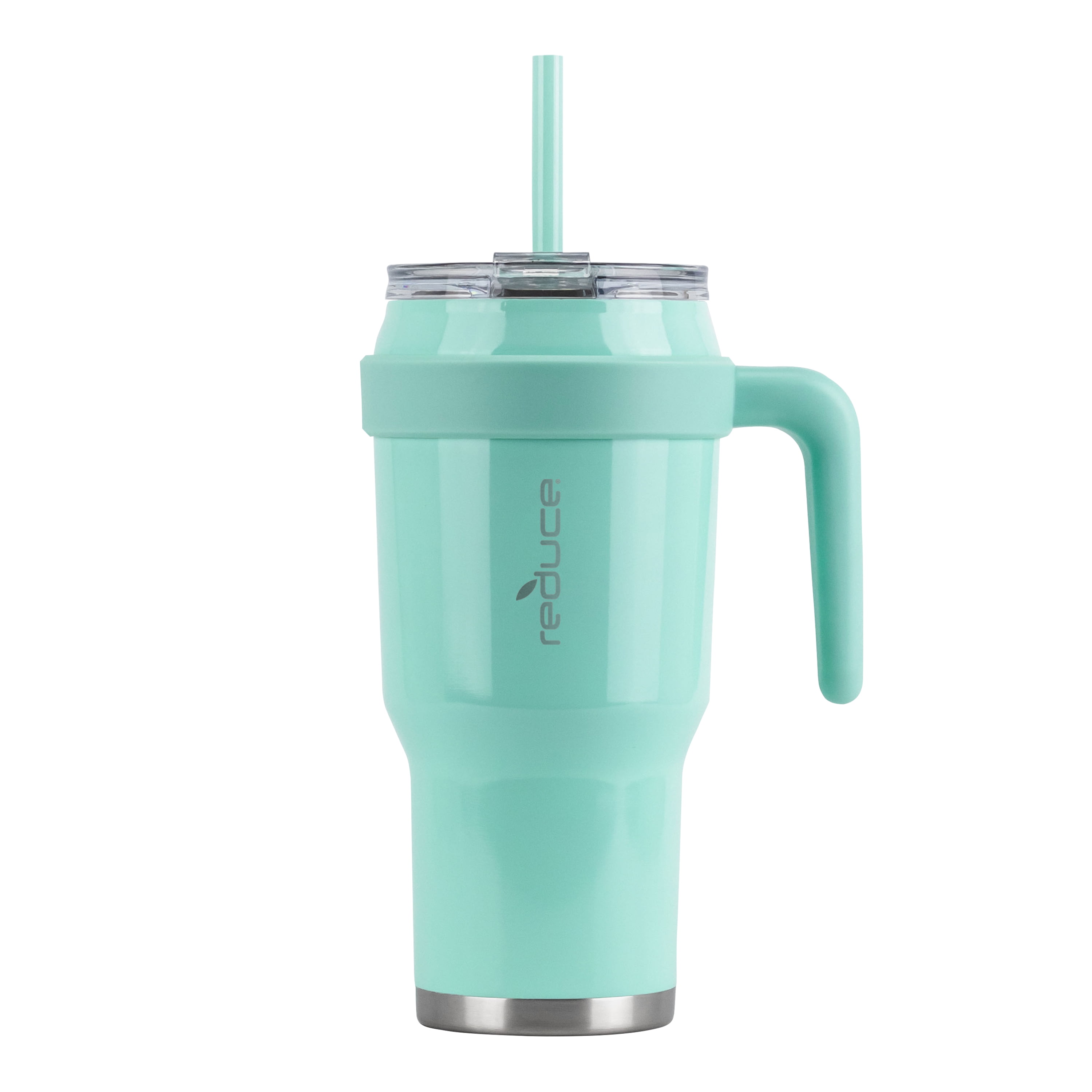 Reduce Vacuum Insulated Stainless Steel Cold1 Mug With Lid And Straw Mild Mint 40 Fl Oz