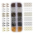 thumbnail image 1 of Kit de inicio de hallazgos de joyería - 132 piezas de cierres de garra de langosta y 840 piezas de anillos abiertos para joyas, 1 of 7