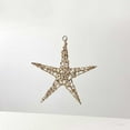 thumbnail image 5 of Christmas Tree Top Star, Iron Starfish Ornaments, Five Pointed Star Window Hanging Decoration, White Silver Glitter Finish Durable Holiday Party Ornament 20x15cm, 5 of 7