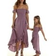thumbnail image 1 of Robes Mère et Fille Ensemble Assorti Robe Bandeau à Fourche Robe d'Été Vêtements Maman et Moi Tenues d'Été pour la Famille, 1 of 7