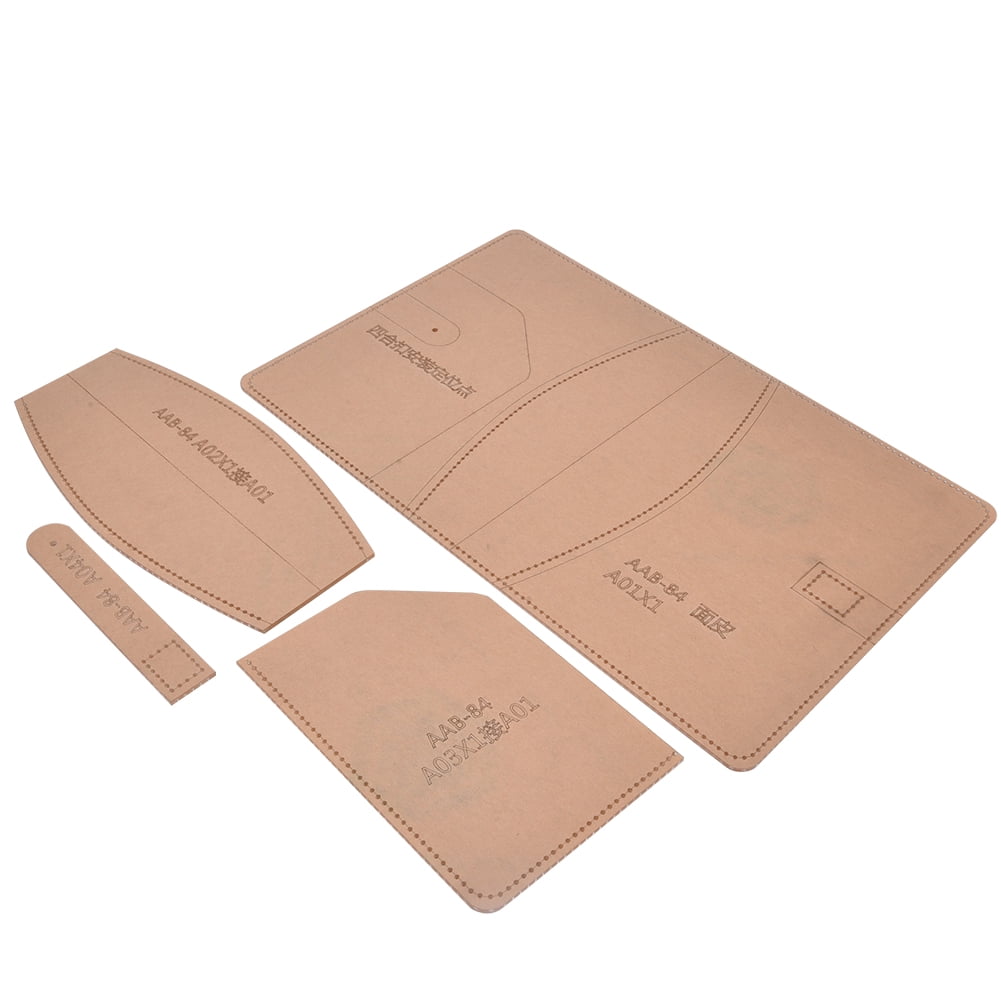 YAHHU Leather Template Set Transparent Acrylic DIY Hand Made Notebook Cover Craft Tool Multi-Card Slot Wallet Pattern AAB-84