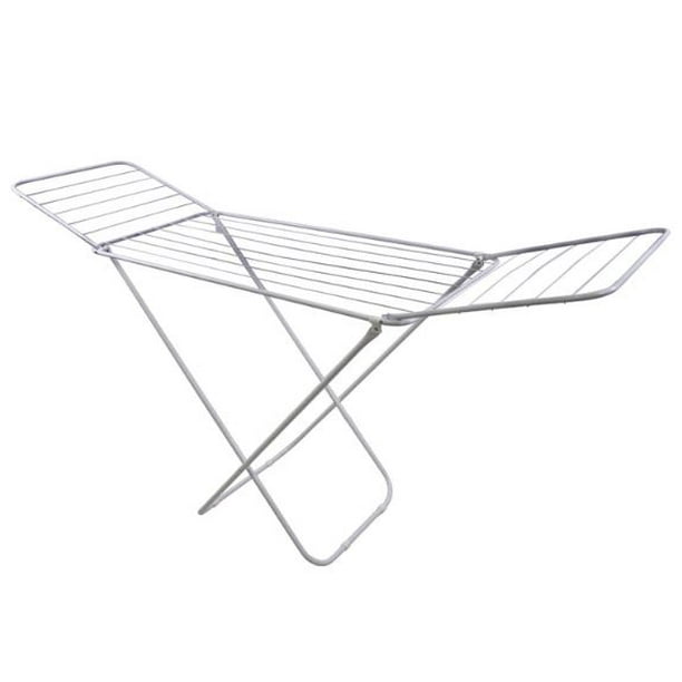 Rack de secado para ropa IDEEN Tendedero blanco Plegable y portátil 183 x 51 x 100