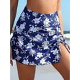 thumbnail image 2 of Sociala Womens Wider Waisted Swimming Skirts Side Drawstring Bikini Bottoms, 2 of 5
