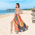 thumbnail image 6 of FORMRS Womens Beach Sarong Semi-Sheer Bikini Wrap Skirt Swimsuit Cover-ups, Black Cat, 6 of 7