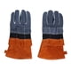 thumbnail image 1 of Guantes antiquemaduras, guantes antiquemaduras, guantes de piel de vacuno resistentes a altas temperaturas y resistentes al fuego, guantes protectores para camping, barbacoa, microondas (café), 1 of 14