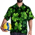 thumbnail image 4 of Saint Patrick's Day Men's Short Sleeve Poplin Shirt, Casual Printed Button Down, Summer Beach Hawaiian Shirts, Unisex, 4 of 6