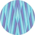 thumbnail image 1 of Ahgly Company Indoor Round Patterned Cornflower Blue Area Rugs, 8' Round, 1 of 6