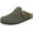 Army Green, variant on Suede Clogs for Mens Womens Genuine Leather Clogs Adjustable Buckle Cork Footbed Sandals Brown
