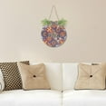 thumbnail image 6 of Coolnut Welcome Sign with Wreath for Front Door, Rustic Round Hanging Welcome Sign, Wall Housewarming Gift for Home 11.8in, Talavera Ceramic Tile Home Decor, 6 of 7