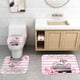 thumbnail image 5 of Juego de 4 cortinas de ducha con tacones altos de color verde azulado, Hello Gorgeous Turquoise Rose Butterfly Perfume Lipstick Makeup Cosmetic Black and White Stripes Modern Fashion Bathroom Decor, 5 of 7
