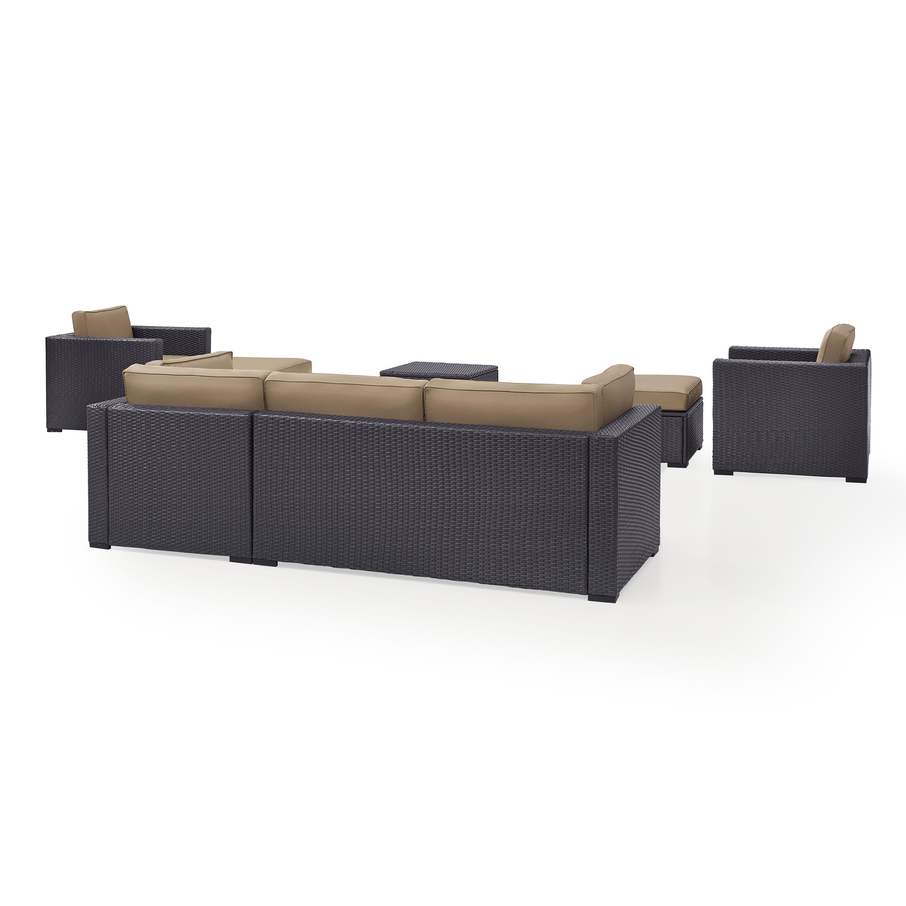 Crosley Furniture Biscayne 7 Piece Metal Patio Sofa Set in Brown/Mocha - image 4 of 4