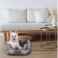thumbnail image 2 of Vibrant Life Small Cozy Cuddler-Style Dog & Cat Bed, Bed with High Walls, Gray, 2 of 7