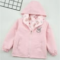 thumbnail image 6 of VINUSLI Girls Rain Jackets with Hood Cute Cartoon Zip Windbreaker Rainjacket Hooded Waterproof Lightweight Outwear Raincoats with Pockets Pink,11 Years, 6 of 9