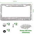 thumbnail image 2 of GHSDFBB Bling License Plate Frame for Women,Sparkle Crystal Bedazzled Rhinestone License Plate Frames with 1400pcs Rhinestones, Handcrafted Crystal Premium Stainless Steel Frame with Screw Caps, 2 of 6
