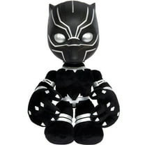 ​Marvel Black Panther Heart of Wakanda Plush Figure with Lights and Sounds, Black Panther Soft Doll for Fans and Collectors