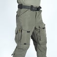 thumbnail image 4 of Yaoyar Mens Solid Color Multi-Pocket Tactical Pants Work Pants Stretch Outdoor Waterproof Pants Quick Dry Travel Climbing Camping Fishing Mens Work Pants, 4 of 8