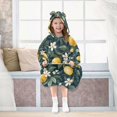 thumbnail image 7 of FORMRS Wearable Blanket Hoodie with Sleeves for Kids Cozy Flannel Sweatshirt, Floral Lemons, 7 of 7