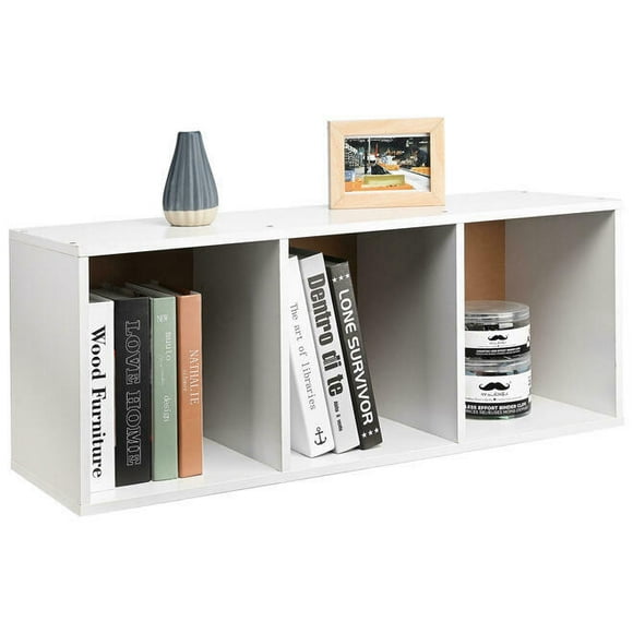 3 Cube Storage Organizer Shelf, Open Bookcases Bookshelf Cabinet Cube Organizer for Home Office Bibliotheque