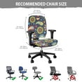 thumbnail image 7 of FKELYI Abstract Flower Print Office Chair Slipcover Stretchable Desk Chair Cover Elastic Fabric Computer Chair Protective Cover Chair Cover for Decoration, Pack of 2, 7 of 7