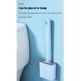 thumbnail image 3 of Escobilla de baño de silicona, limpieza profunda con mango largo antideslizante y secado en pared sin taladrar (blanco), 3 of 5
