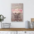 thumbnail image 4 of HFDF Canvas Print Wall Art Retro Vintage Faded Pink Roses Trolley Floral Botanical Photography Realism Chic Scenic Relax/Calm Cool for Living Room, Bedroom, Office - 20x24inch Framed, 4 of 7