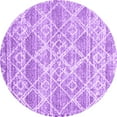 thumbnail image 1 of Ahgly Company Indoor Round Abstract Purple Contemporary Area Rugs, 5' Round, 1 of 4