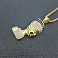 thumbnail image 4 of Hip Hop Egyptian Queen Nefertiti Pendant Necklaces for Women Jewelry 14K Yellow Gold Jewellery, 4 of 5