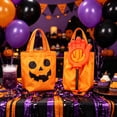 thumbnail image 6 of Halloween Trick or Treat Bag, Orange Pumpkin Candy Bucket with Handle, Spooky Handheld Prop for Parties and Costumes, Festive Storage Sack, 6 of 7