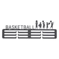thumbnail image 4 of Colgador de exhibición de medallas, organizador de pared, estante de hierro negro resistente, estante de exhibición de medallas deportivas, soporte Baloncesto juvenil, 4 of 8