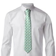 thumbnail image 2 of Naloa Horse And Flower Print Solid Color Tie Formal Necktie for Men，Suitable for business, daily life, work, 2 of 5