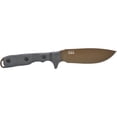 thumbnail image 2 of TOPS Knives Idaho Hunter Fixed Blade Knife 4.75" Drop Point 1095 Midnight Bronze Blade Linen Micarta Handle Black, 2 of 2