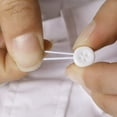 thumbnail image 3 of HLONK Rallonge de Boutons en Tissu 18 Pcs Rallonge de Boutons pour Chemise Habillée Homme Confortable Col à Nouer Extension de Col Noir, 3 of 7