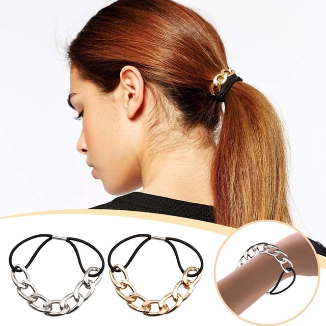 onlyliua Ofertas Del Prime Day de Hoy 2024 Pulsera En Lazos para Peloton En Elástico Dorado y Negro, Queda Bonita En Tu Muñeca y Es Ungran Complemento para Tu Cabello (1 Unidad)