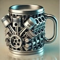 thumbnail image 4 of Automotive Themed Stainless Steel Insert Cup Mechanical Detailing Resin Coffee Mug Insulated Drinkware For Daily Use, 4 of 7