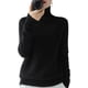 thumbnail image 3 of Suéter de cuello alto para mujer, Tops, jersey de Color sólido, Top de manga larga, suéter suave para mujer, Tops de punto, 3 of 5