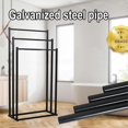 thumbnail image 3 of 3-Tier Standing Towel Rack Bathroom Metal Towel Storage Organizer Stand - Black, 3 of 5