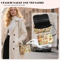 thumbnail image 3 of KUIFORTI Orange Maple Leaf Leather Crossbody Bags Soft Portability Medium Flap Crossbody Handbag with Chain Strap Casual Shoulder Bag for Women for Camping Parties, 3 of 7